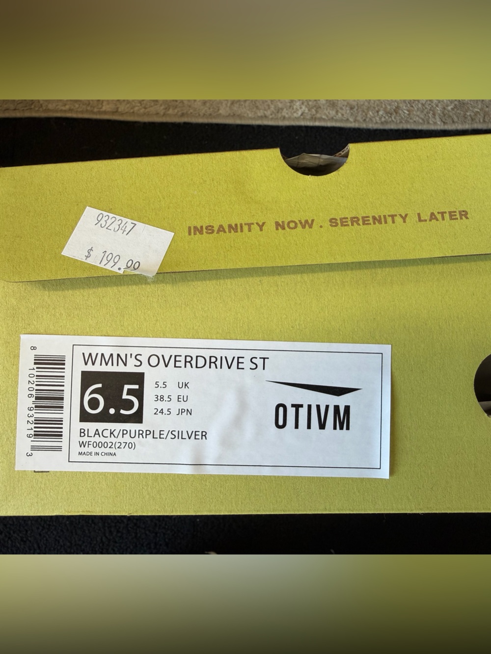 Women’s OTIVM Overdrive ST in black/purple/silver - Picture 6 of 11